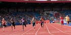 Dwain Chambers wins the 100 metres at the Sainsbury's British Championships, Birmingham.